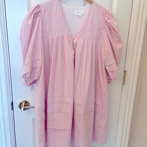 Mable light pink and white dress
